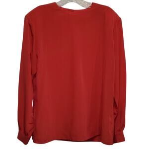 Country Sophisticates Pendleton Pink Long Sleeve Silky Blouse Plus Size 16